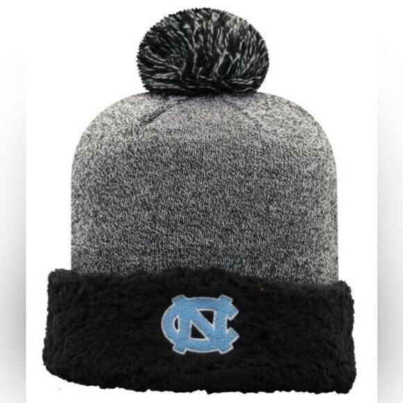 NWT Top of the World Heather Black Snug Fit North Carolina Tarheels Knit Beanie - Picture 1 of 5